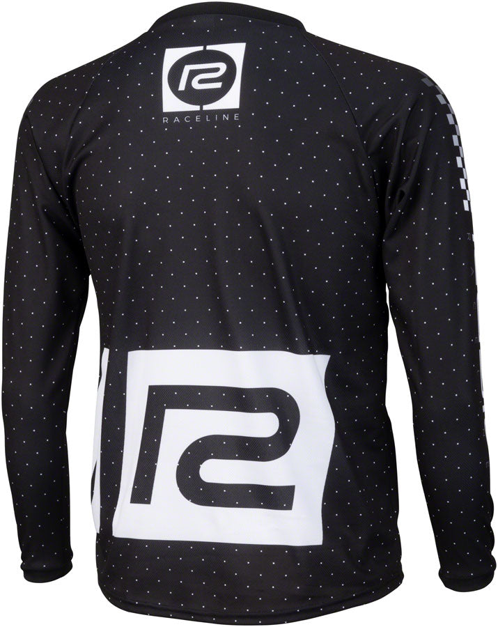 Load image into Gallery viewer, Radio Microdot BMX Race Jersey - Black, Long Sleeve, Men&#39;s, X-Small
