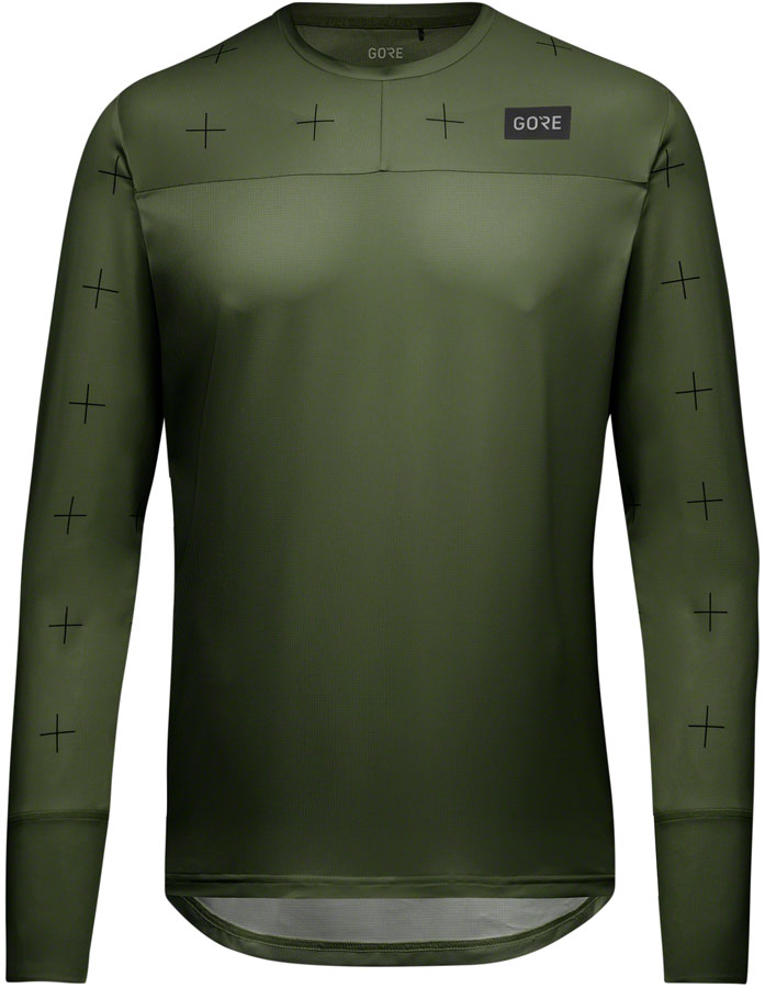 Load image into Gallery viewer, GORE Trail KPR Daily Jersey - Long Sleeve, Utility Green, Men&#39;s, X-Large
