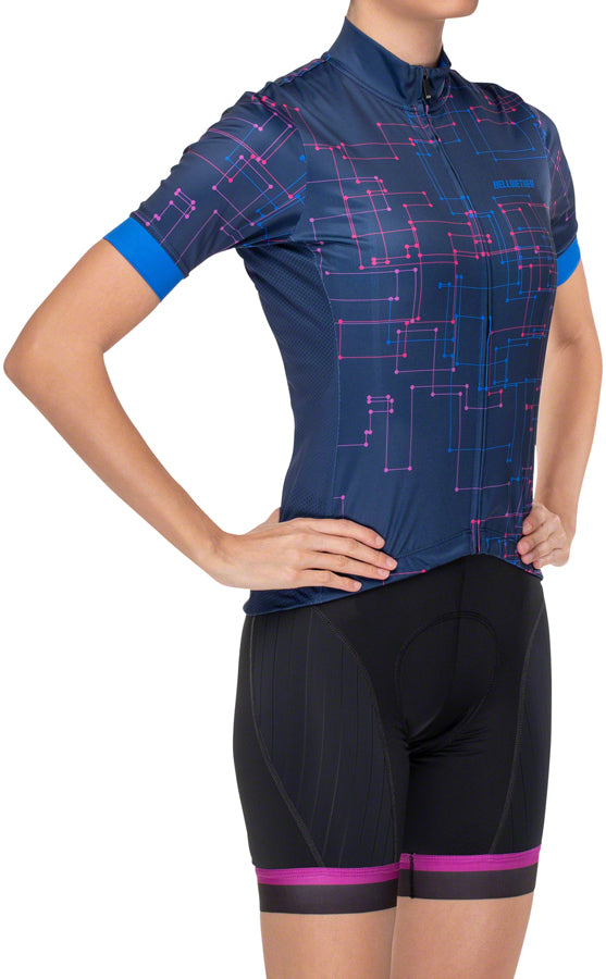 Load image into Gallery viewer, Bellwether Galaxy Jersey - Navy, Short Sleeve, Women&#39;s, X-Small
