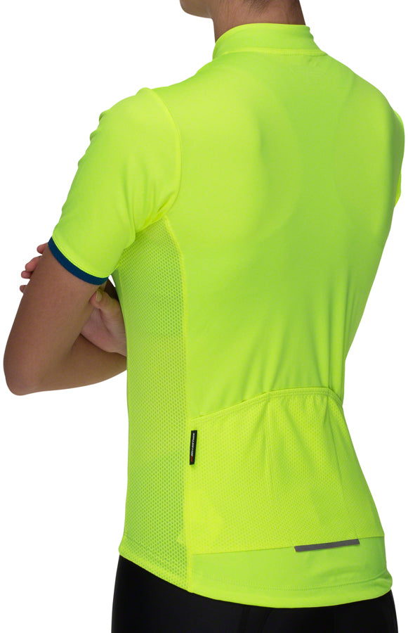 Load image into Gallery viewer, Bellwether Criterium Pro Jersey - Hi-Vis Yellow, Short Sleeve, Women&#39;s, X-Small
