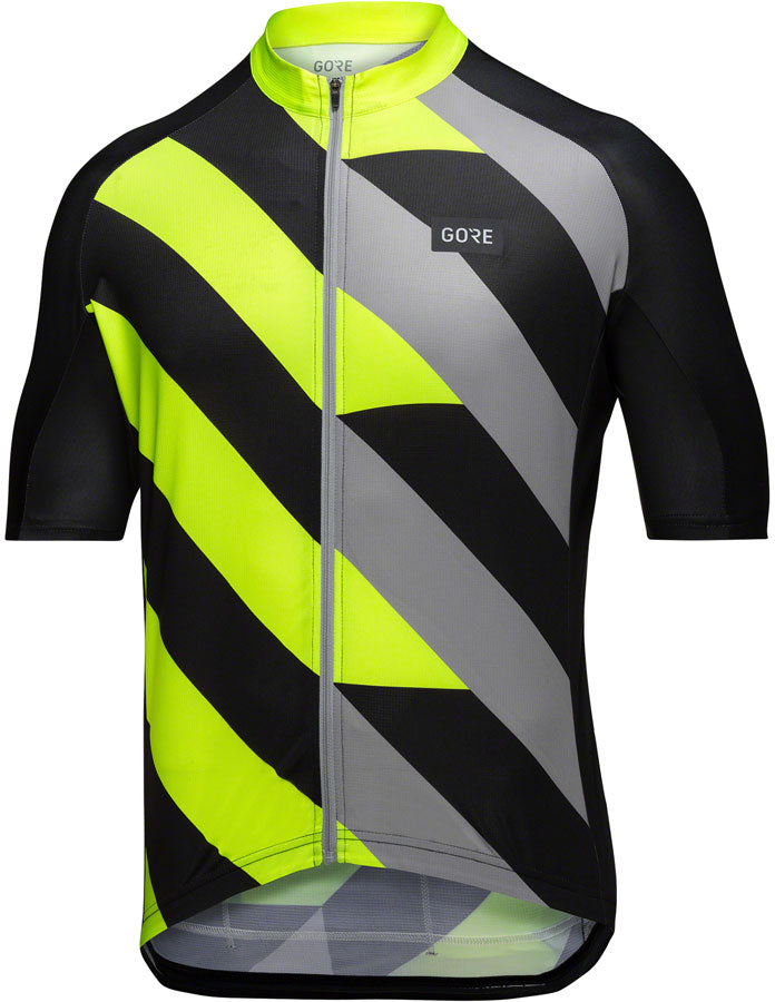 Load image into Gallery viewer, Gorewear Signal Jersey - Black/Neon Yellow, Men&#39;s, Small
