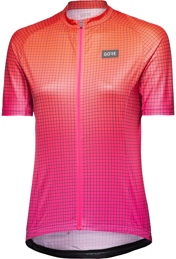 Load image into Gallery viewer, GORE Grid Fade Jersey - Process Pink/Fireball, Women&#39;s, Small
