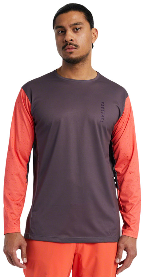 Load image into Gallery viewer, RaceFace Indy Jersey - Long Sleeve, Men&#39;s, Coral, Small
