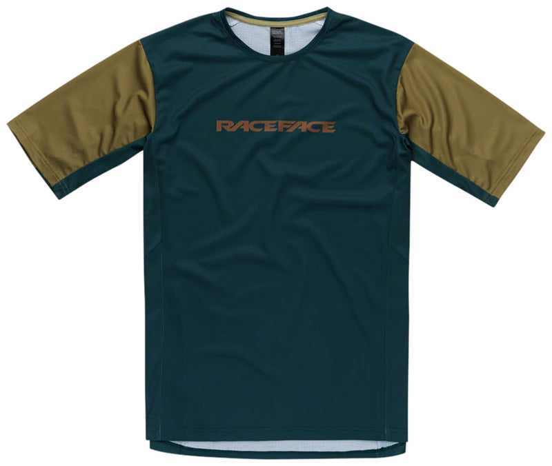 Load image into Gallery viewer, RaceFace Indy Jersey - Short Sleeve, Men&#39;s, Pine, Small
