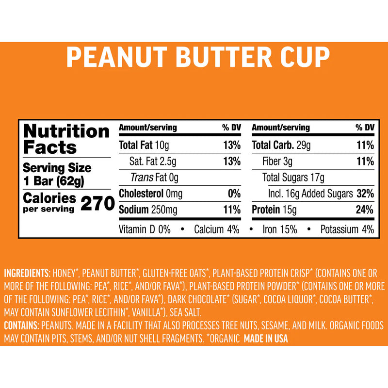 Load image into Gallery viewer, Kates Real Food Protein Bars Protein Peanut Butter Cup Box of 12 Yes
