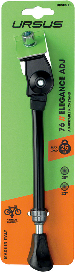 Ursus Elegance Adjustable Kickstand - Short 16"/18", Black