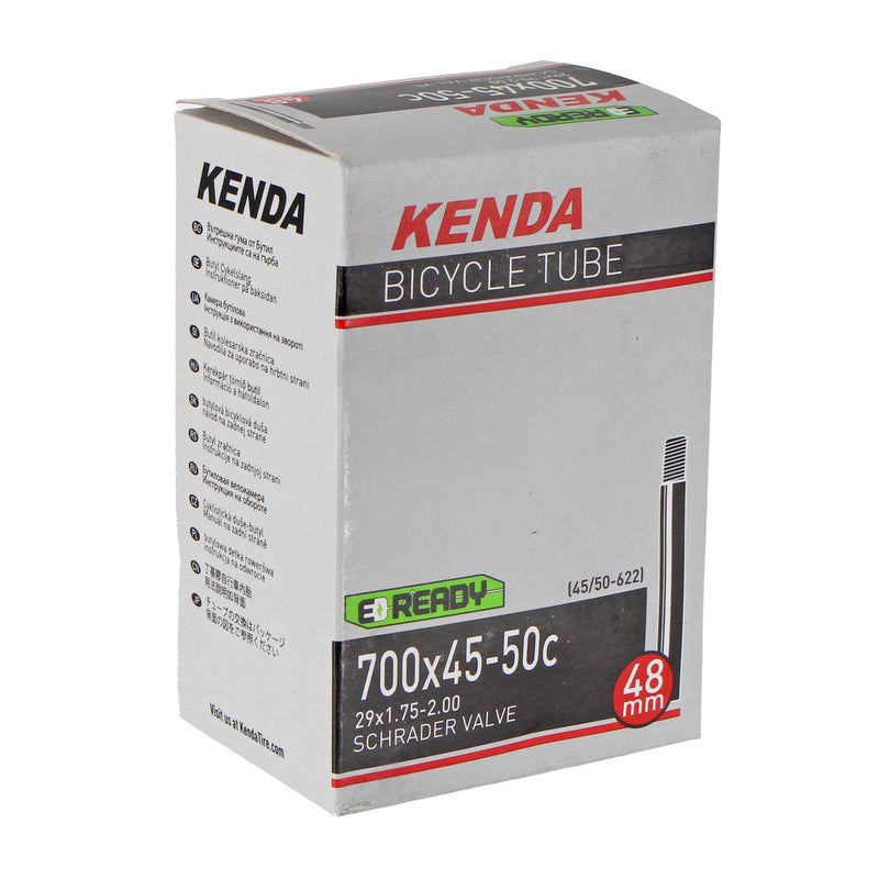 Load image into Gallery viewer, Kenda Butyl Bicycle Inner Tubes 700x45-50mm AV 48mm Schrader Valve - Durable, Low-Lead, Easy-Install
