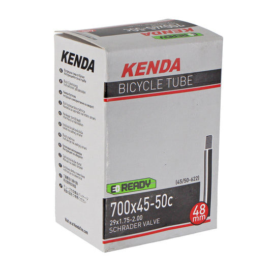 Kenda Butyl Bicycle Inner Tubes 700x45-50mm AV 48mm Schrader Valve - Durable, Low-Lead, Easy-Install