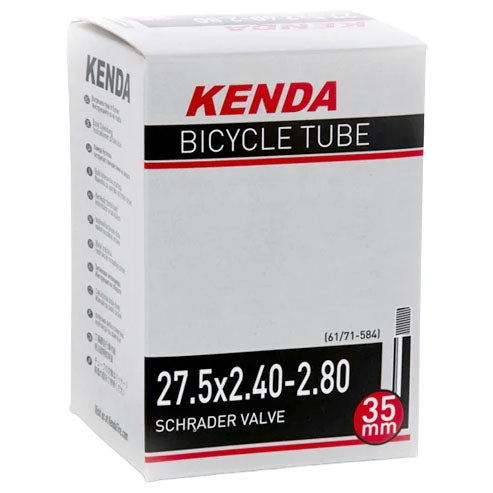 Load image into Gallery viewer, Kenda Butyl Tubes 27.5" x 2.4-2.8" | 35mm Schrader Valve, Low Lead, Removable Core, Pack of 2
