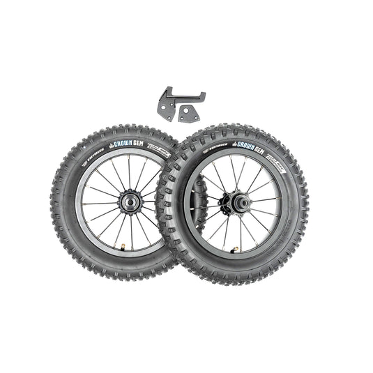 Kids Ride Shotgun Dirt Hero 12" Wheel Set - Rear Disc, Tires/Tubes Included, Pair