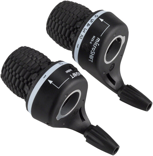 microSHIFT-Shifter-Set-6-Speed-Twist-LD0201-Bicycle-Shifters-Flat-Bar-Pair