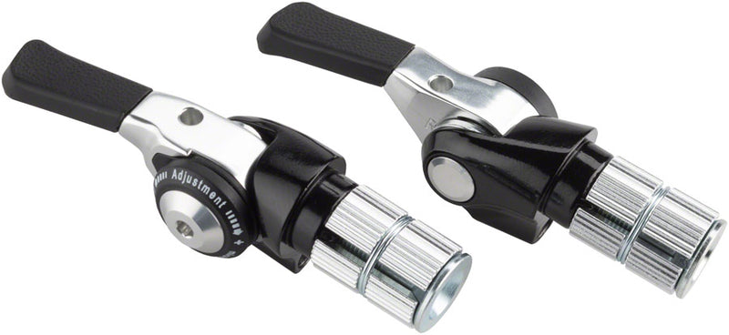 Load image into Gallery viewer, microSHIFT Bar End Shifter Set, 8-Speed Road, Double/Triple, Shimano Compatible
