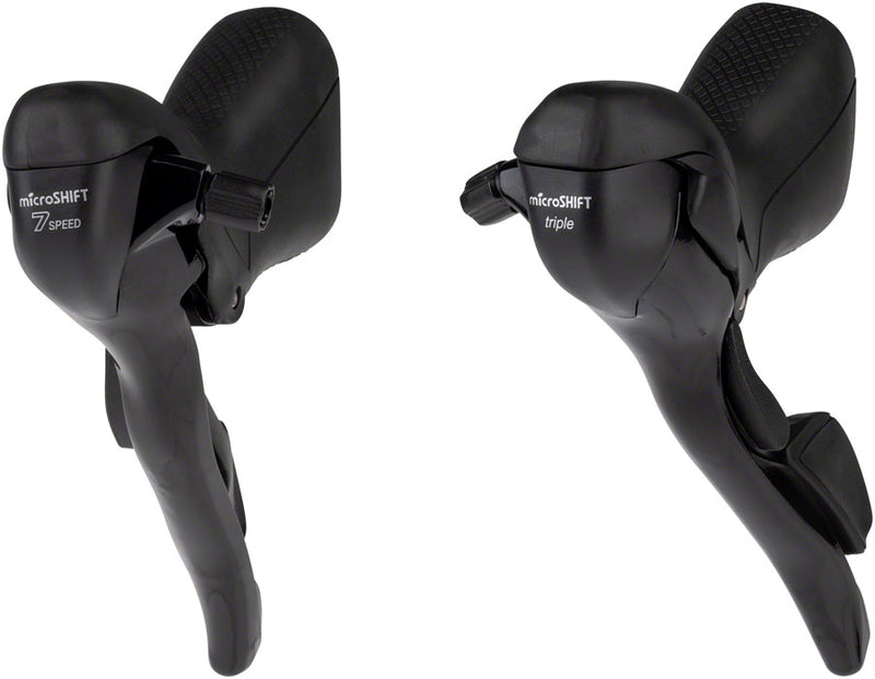 Load image into Gallery viewer, microSHIFT R7 Drop Bar Shift Lever Set - 3 x 7-Speed Short Reach

