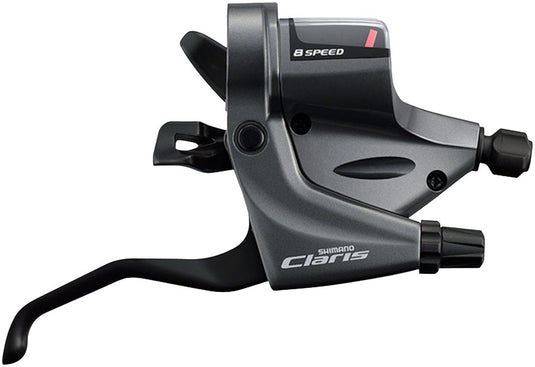 Shimano Claris RS200 Flat Bar Brake/Shift Levers Set 2-Speed Left & 8-Speed Right, Compact, Durable Cycling Components