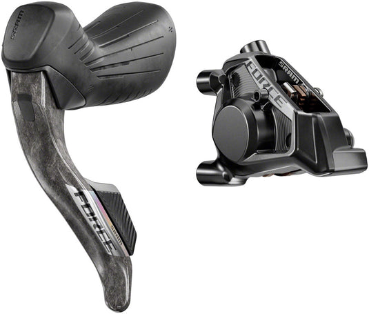 SRAM Force eTap AXS Hydraulic Disc Brake and Shift System Bundle Left/Front & Right/Rear Levers, Flat Mount, Carbon Levers, 12-13 Speed, DOT Fluid