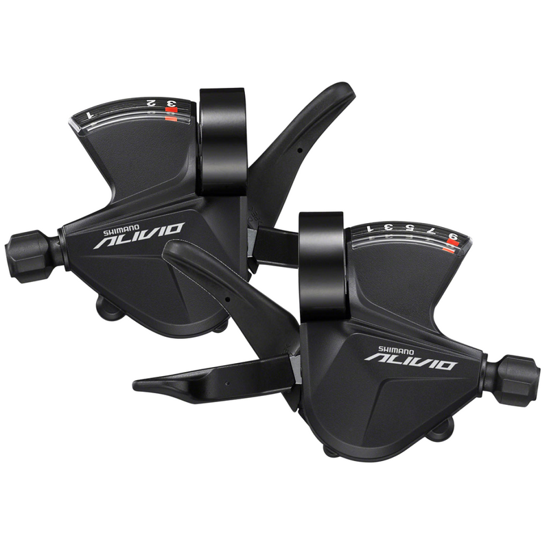 Load image into Gallery viewer, Shimano Alivio SL-M3100 3-Speed Trigger Shifters Bundle RapidFire Plus, Optical Display, Mountain Bike Components
