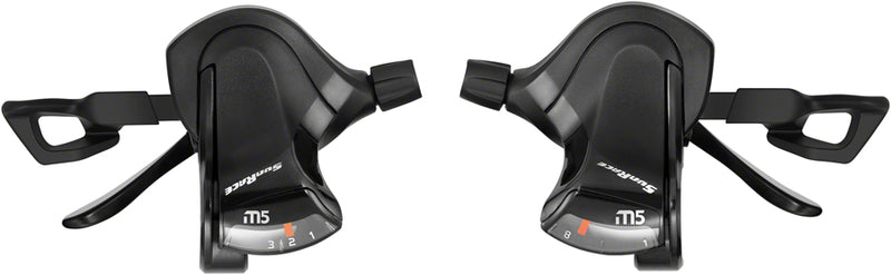 Load image into Gallery viewer, SunRace-Shifter-Set-3x8-Trigger-SFBP0115-Bicycle-Shifters-Flat-Bar-Pair
