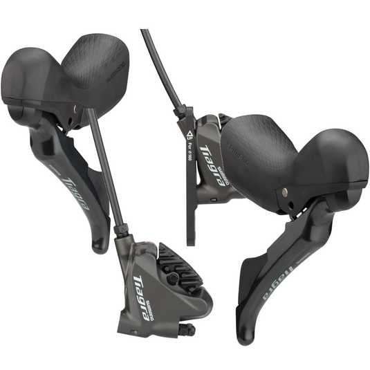 Shimano Tiagra ST-4720/BR-4770 Mechanical Hydraulic Shift & Brake Bundle 2x10-Speed, Flat Mount, Resin Pads