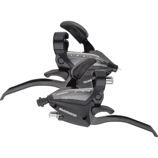 Shimano ST-EF500 3-Speed & 7-Speed Brake/Shift Levers Bundle Reliable Mountain Bike Components with Reach Adjustment & Optical Gear Display