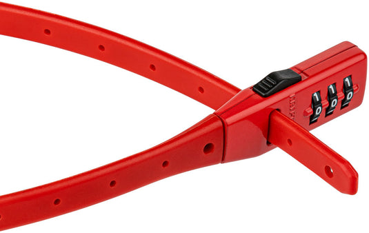 Kryptonite Click Lock Combo Lock - 530mm, Red