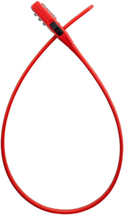 Kryptonite Click Lock Combo Lock - 530mm, Red