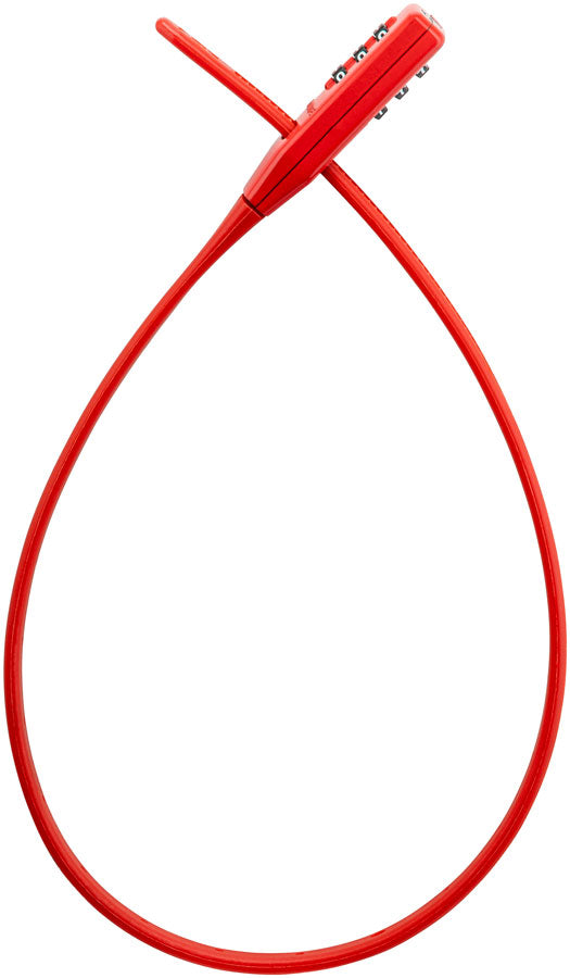 Kryptonite Click Lock Combo Lock - 530mm, Red