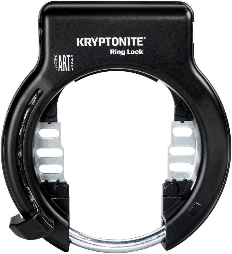 Load image into Gallery viewer, Kryptonite Ring Wheel Lock Black with Flexible Mount &amp; Plug-In Chain - Bike Theft Prevention Security Gear
