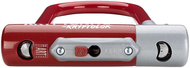 Load image into Gallery viewer, Kryptonite Krypto Series 2 Mini-7 U-Lock 3.25 x 7&quot; Keyed Maroon w/ bracket
