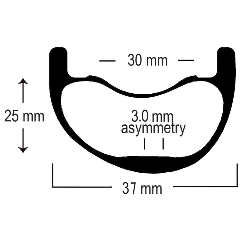 Load image into Gallery viewer, Astral Serpentine X 29" Carbon Disc Brake Rim, 32h, Black NLS
