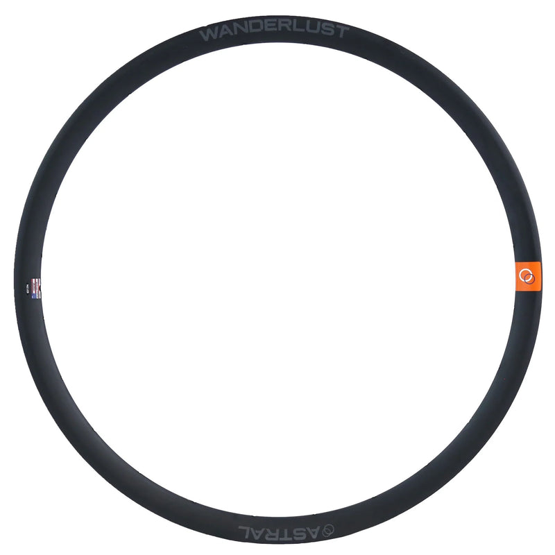 Load image into Gallery viewer, Astral Wanderlust Gen3 700c Alloy Disc Brake Road Bike Rims Durable, Wide, Tubeless, Black (Pair)

