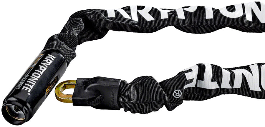 Kryptonite Keeper 712 Chain Lock with Key Steel 120cm End Link Design