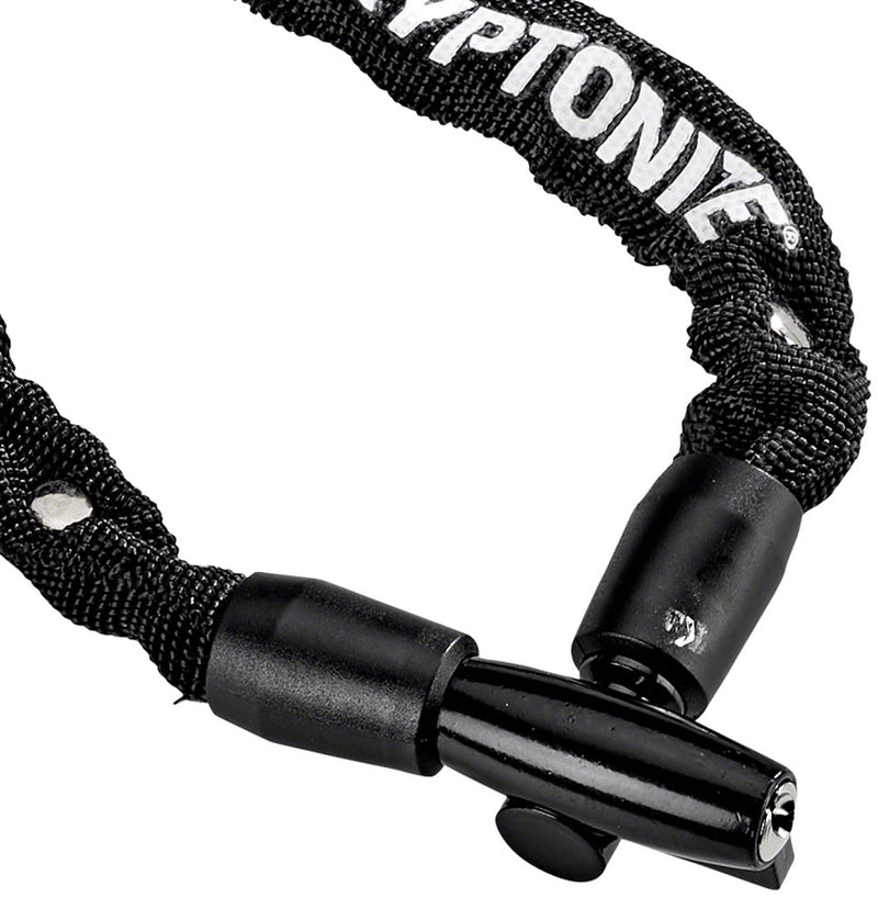 Load image into Gallery viewer, Kryptonite Keeper 411 Chain Lock w/ Keys 4mm x 110cm Black Protective Cover
