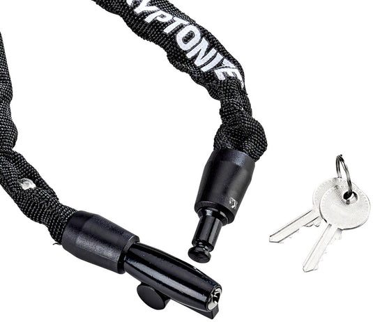 Kryptonite Keeper 411 Chain Lock w/ Keys 4mm x 110cm Black Protective Cover