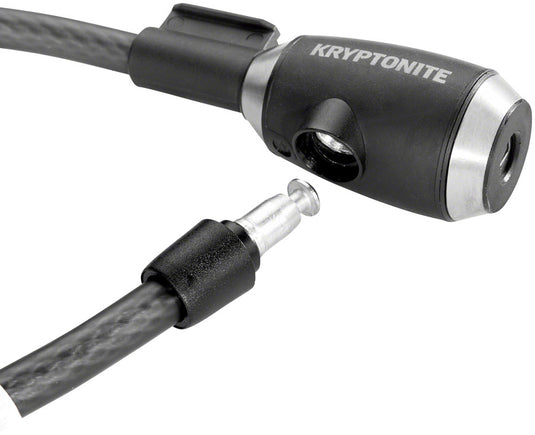 Kryptonite KryptoFlex 1265 Cable Lock With Key 2.12' x 12mm Diameter Black