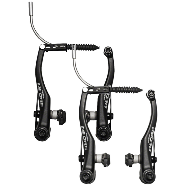 SHIMANO DEORE BR-T610 Vブレーキ 前後セット　ブラック Shimano Deore BR-T610 V-Brakes Front & Rear, 107mm Arch, S70C