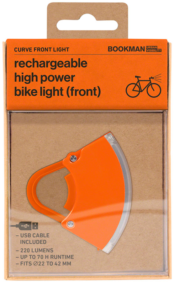 Load image into Gallery viewer, Bookman Curve Headlight - Rechargable, Orange
