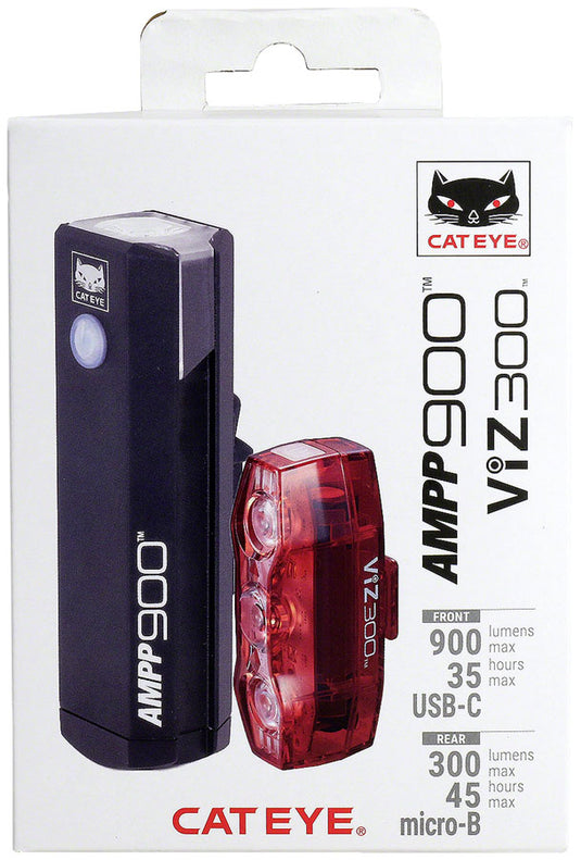 CatEye-AMPP900-VIZ300-(USB-C)-Headlight-and-Taillight-Set-Headlight-&-Taillight-Set-Flash-LGST0322
