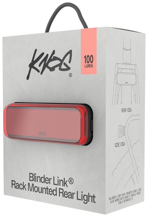 Load image into Gallery viewer, Knog Blinder Link Light, Rack Mount, Black
