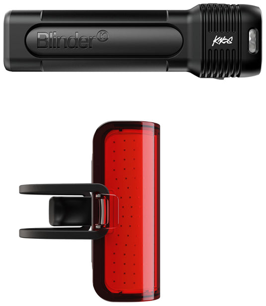 Knog Blinder 1400/Cobber Reflex Lights, Front/Rear Set, Blk