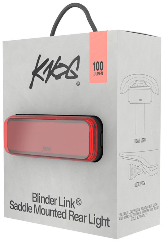 Knog Blinder Link Light, Saddle Mount, Black