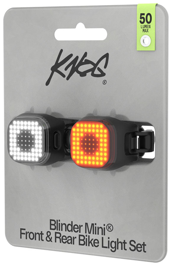 Load image into Gallery viewer, Knog Blinder Mini Twinpack, Square Pattern, Front/Rear, Blk
