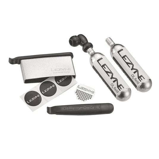 Lezyne CO2 Twin Kit CO2 Inflator, Threaded, Presta, Schrader, 2x16g