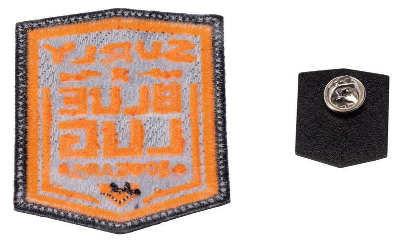 Load image into Gallery viewer, Surly x Blue Lug 20th Anniversary Pin and Patch
