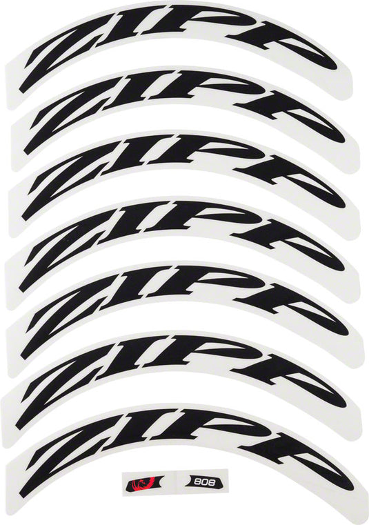 Zipp Decal Set Matte Black Logo Stickers for 808 & Disc Wheels, Aero & Style Enhancement