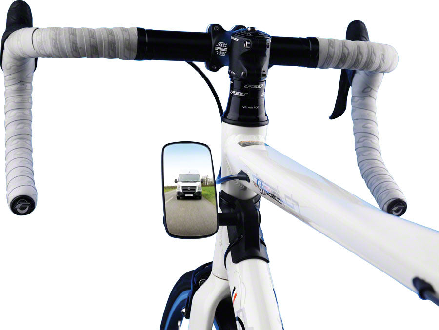 Bike-Eye Frame 360-degree Rotating Mount Mirror: Wide, Nylon and ABS Plastic