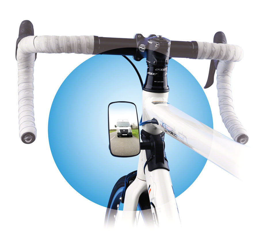 Bike-Eye Frame 360-degree Rotating Mount Mirror: Wide, Nylon and ABS Plastic