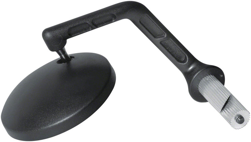 Load image into Gallery viewer, Delta Premium Bar End Mirror - Black High Rise Arm With Ball &amp; Socket
