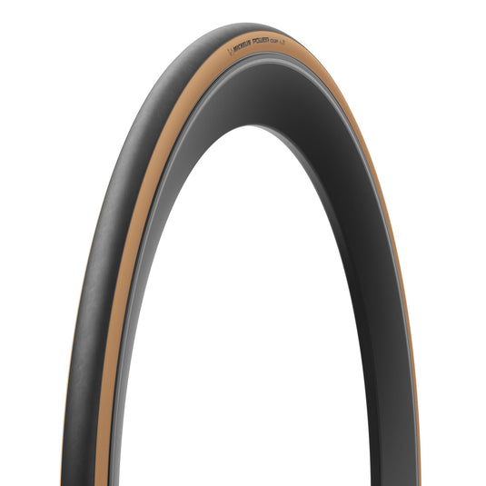 Michelin Power Cup TLR Road Tire, 700x28C, Folding, Tubeless Ready, X-Race, Tubeless Shield, 4x120TPI, Tanwall