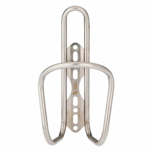 Wolf Tooth Morse Bottle Cage Titanium Silver | Standard Bolt-On