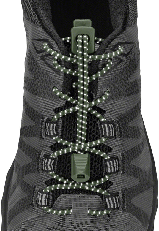 Nathan Run Laces Reflective - One Size Fits All, Bronze Green